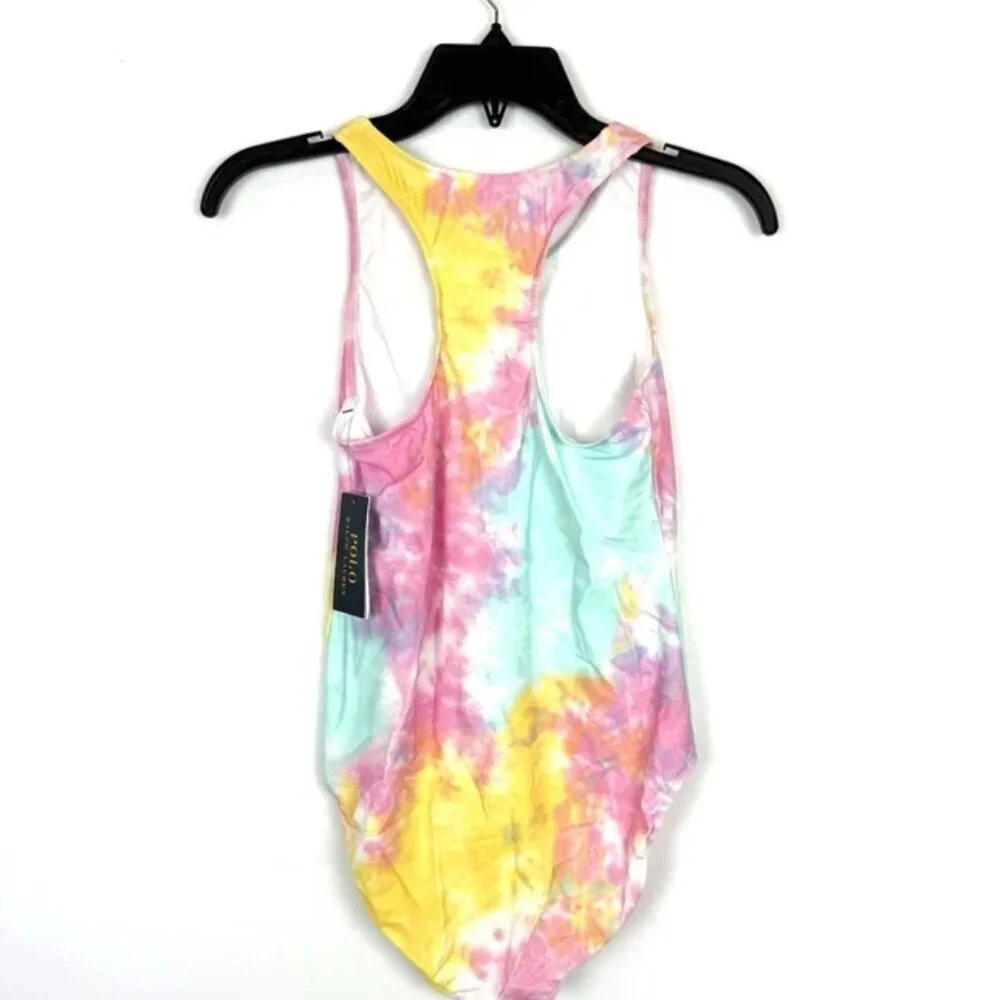 Polo Ralph Lauren Girl’s Pink Tie Dye One Piece Swimsuit Size 16